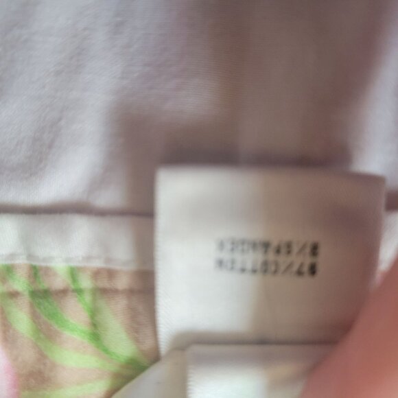 Talbots Petite A-Line Floral Skirt Size 14P Beige & Pink - Picture 5 of 5